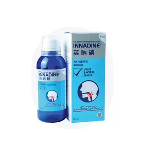 INNADINE GARGLE & ANTISEPTIC MOUTHWASH 100ML