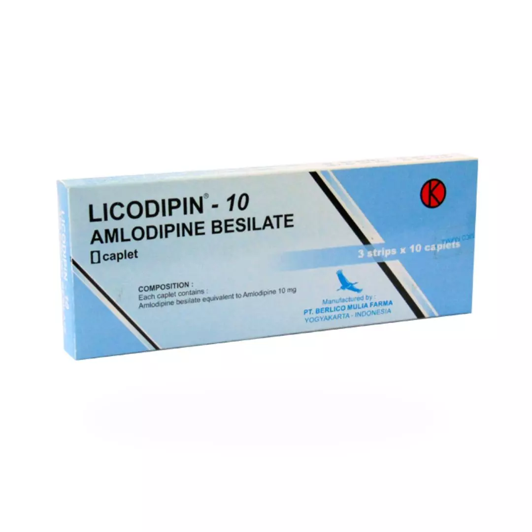 LICODIPIN KAPLET 10 MG 30'S