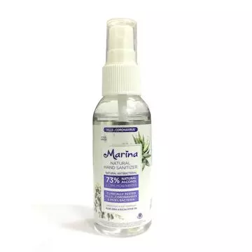 MARINA HANDSANITIZER NATURAL 55ML ANTIBACTERIAL ALOE VERA & EUCALYPTUS OIL