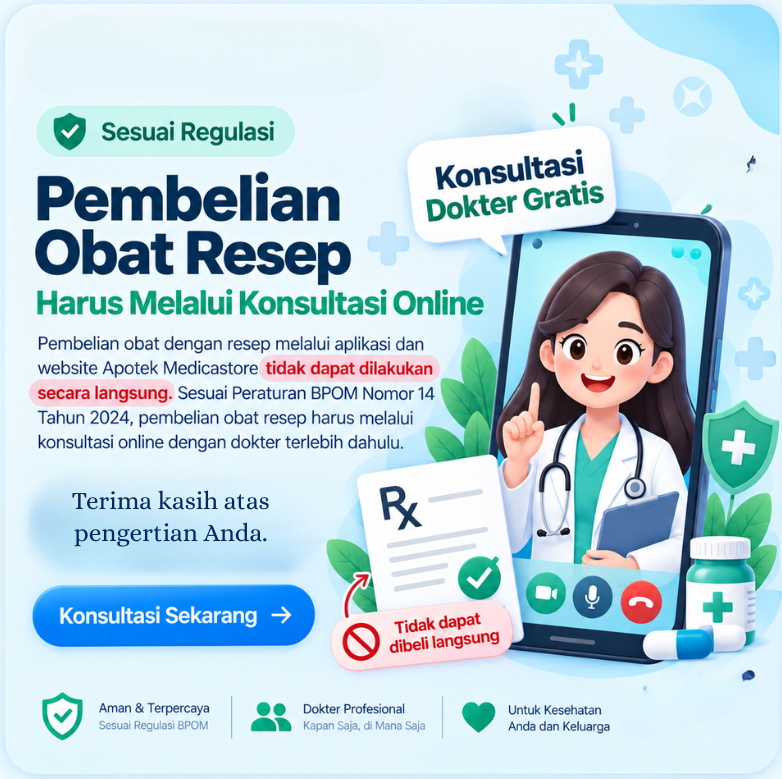 Pembelian obat resep harus melalui konsultasi online