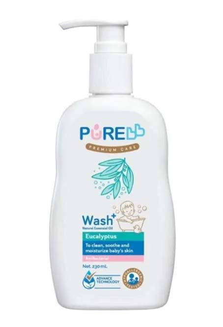 PureBB Wash Eucalyptus Oil, sabun mandi tanpa SLS untuk bayi