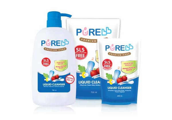 Produk pembersih peralatan bayi PureBB Liquid Cleanser