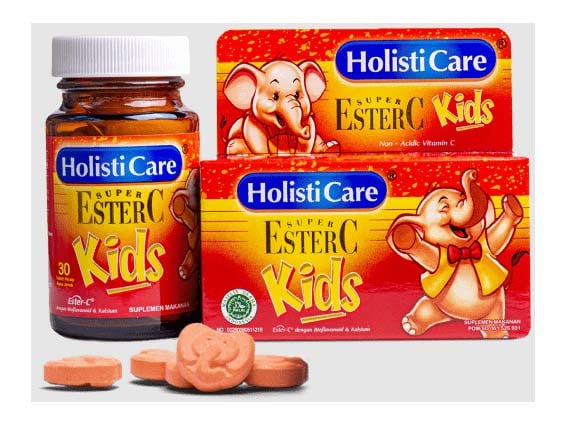 Holisticare Super Ester C Kids, suplemen vitamin C yang aman untuk anak