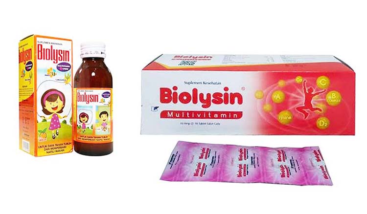 Produk Biolysin tablet dan sirup