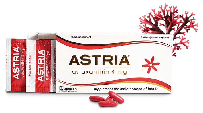 Astria, suplemen antioksidan untuk memelihara kesehatan tubuh